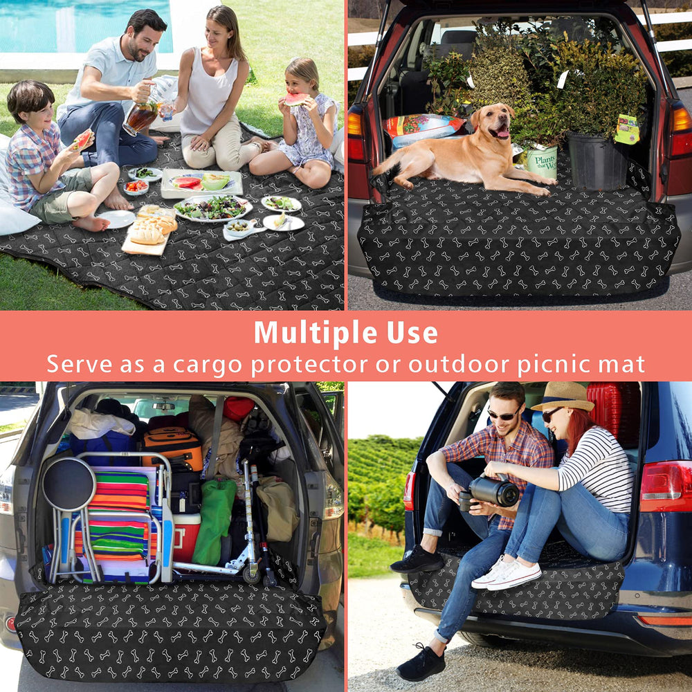 F-color SUV Cargo Liner easy-clean surface ready for wiping or vacuuming.