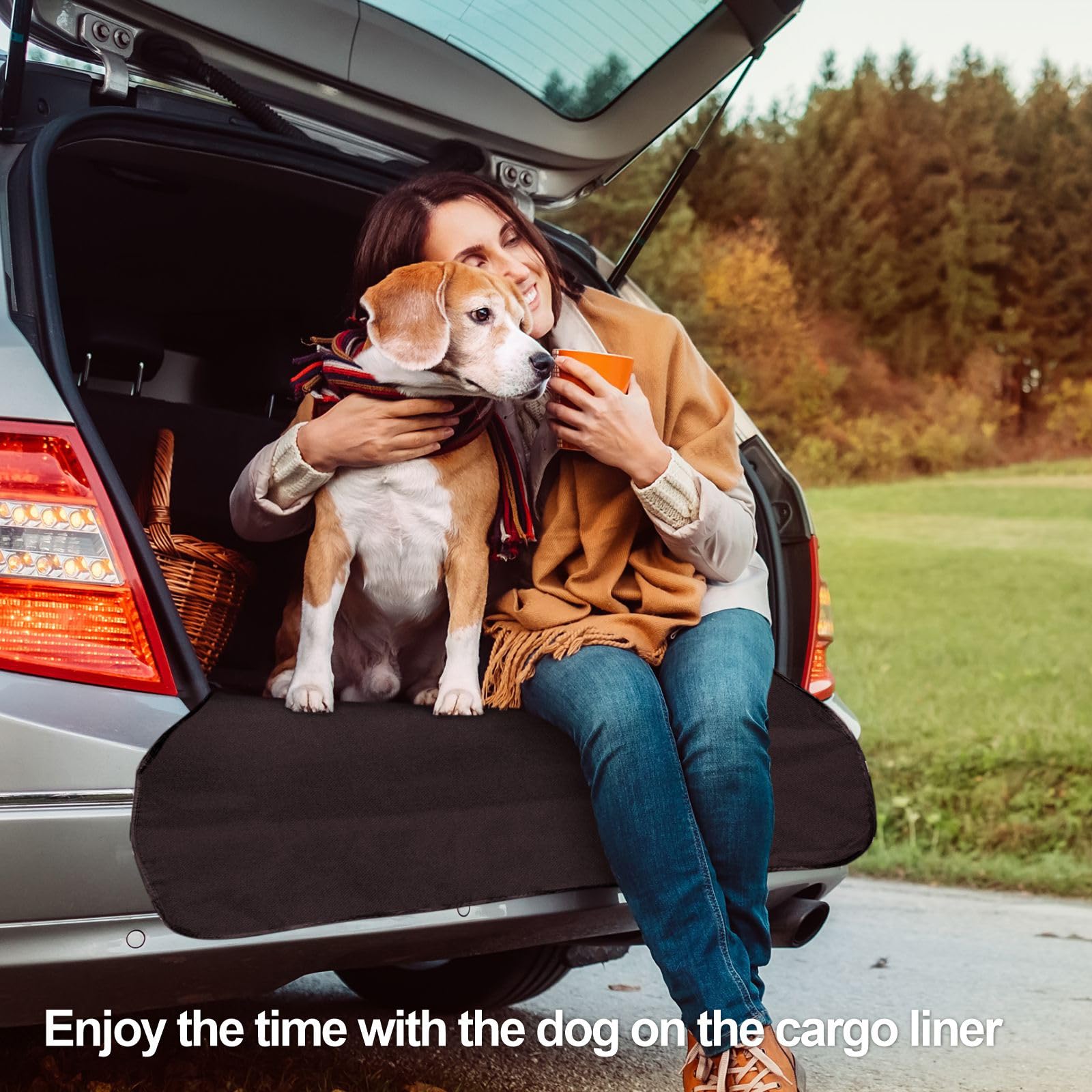 F-color SUV Cargo Liner easy install with quick-release buckles for quick trips