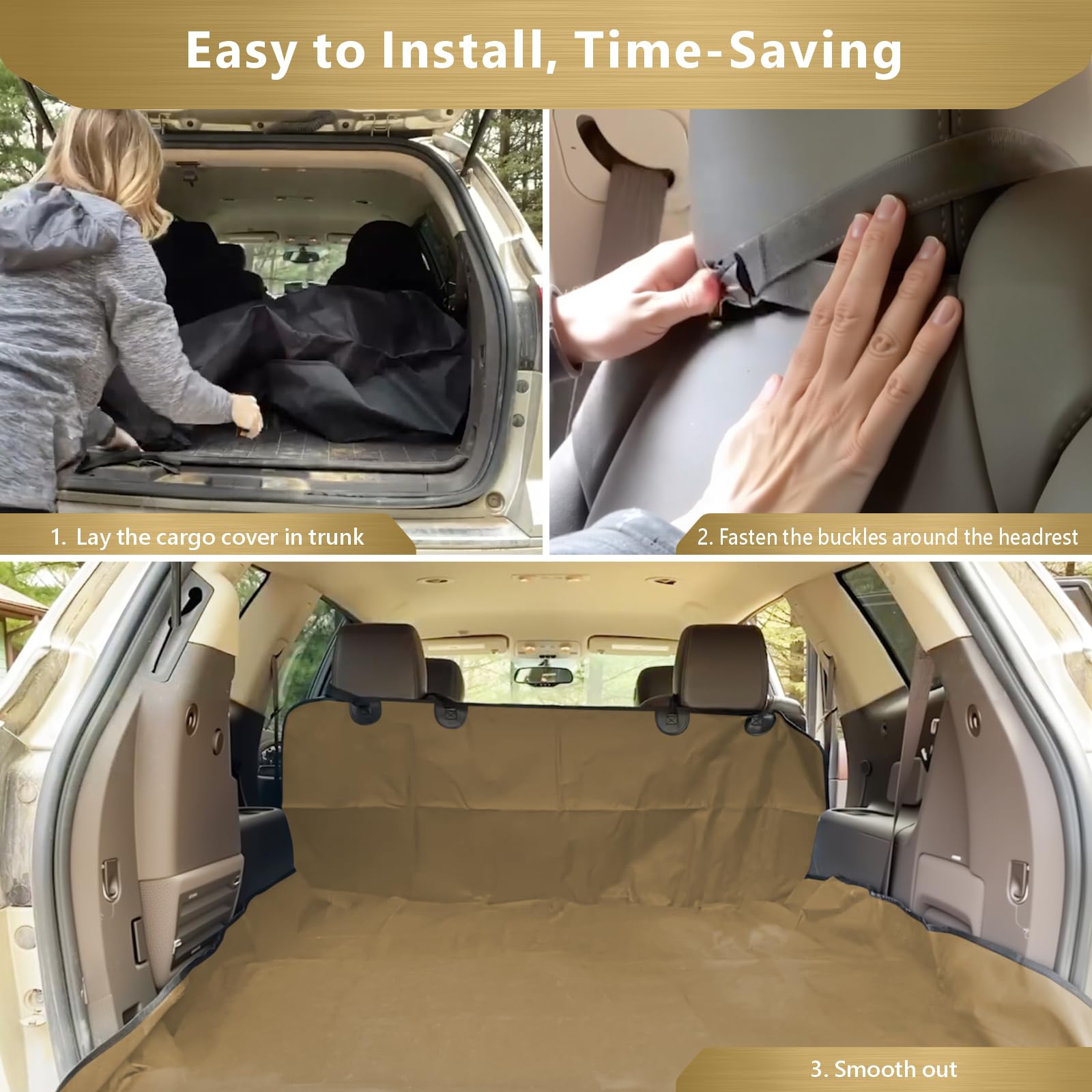 F-color SUV Cargo Liner foldable mat doubles as an outdoor picnic mat.