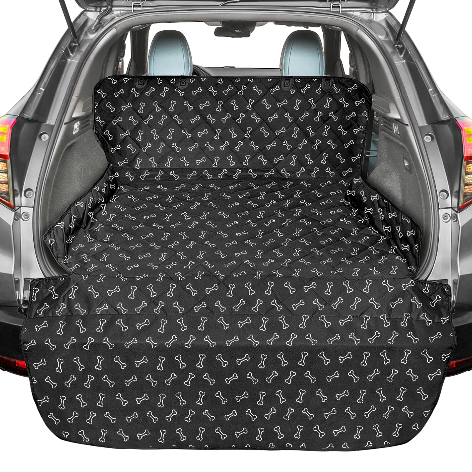 F-color SUV Cargo Liner installed in a vehicle showing full protection and coverage.