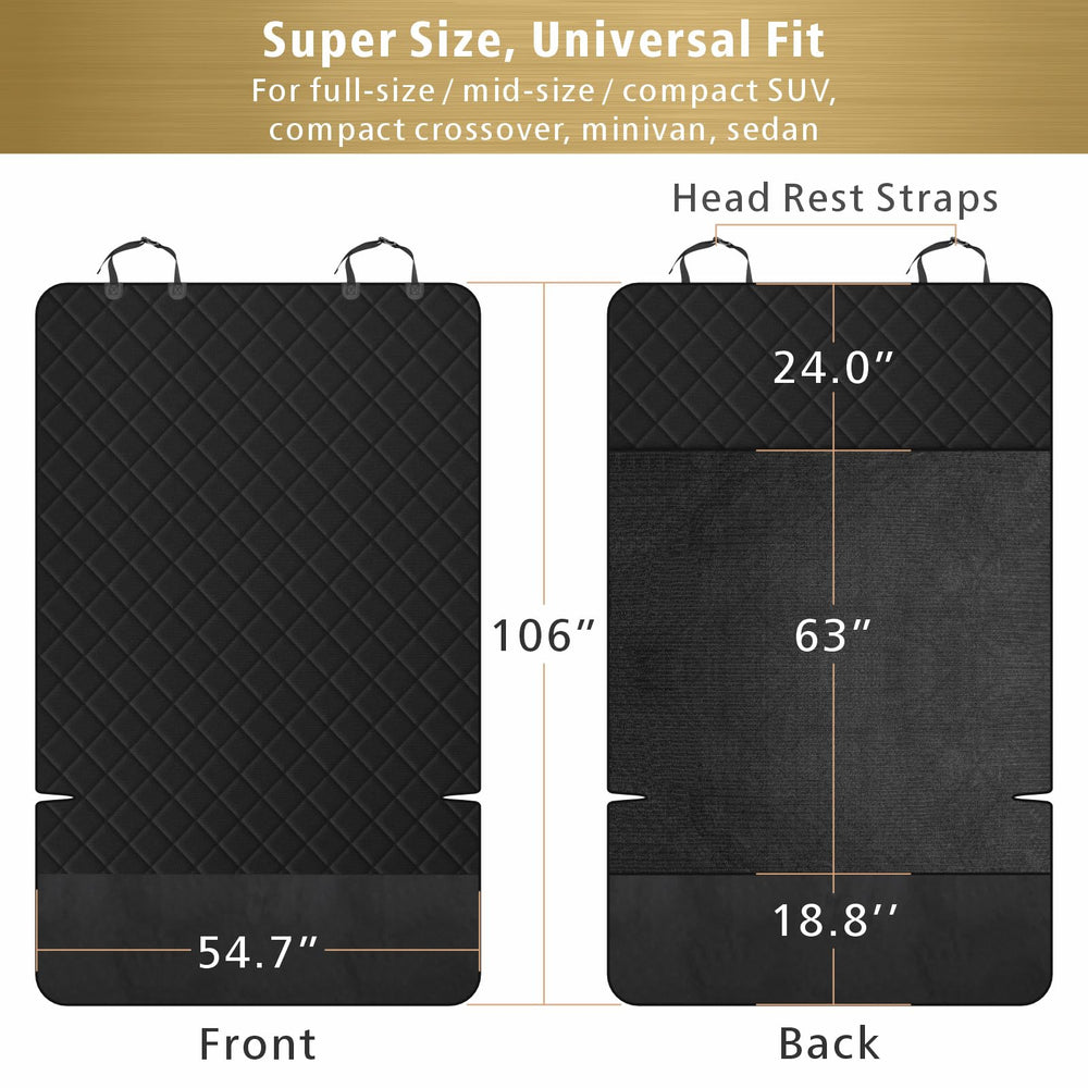 F-color SUV Cargo Liner non-slip backing 55x63 keeps mats in place during quick turns.