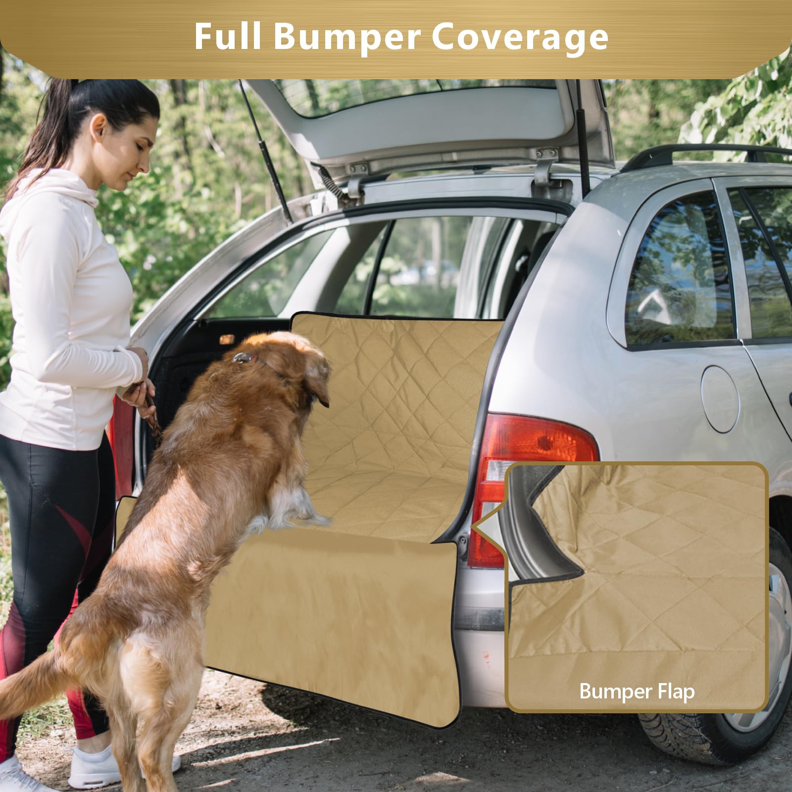 F-color SUV Cargo Liner quick-release buckles simplify installation in minutes.