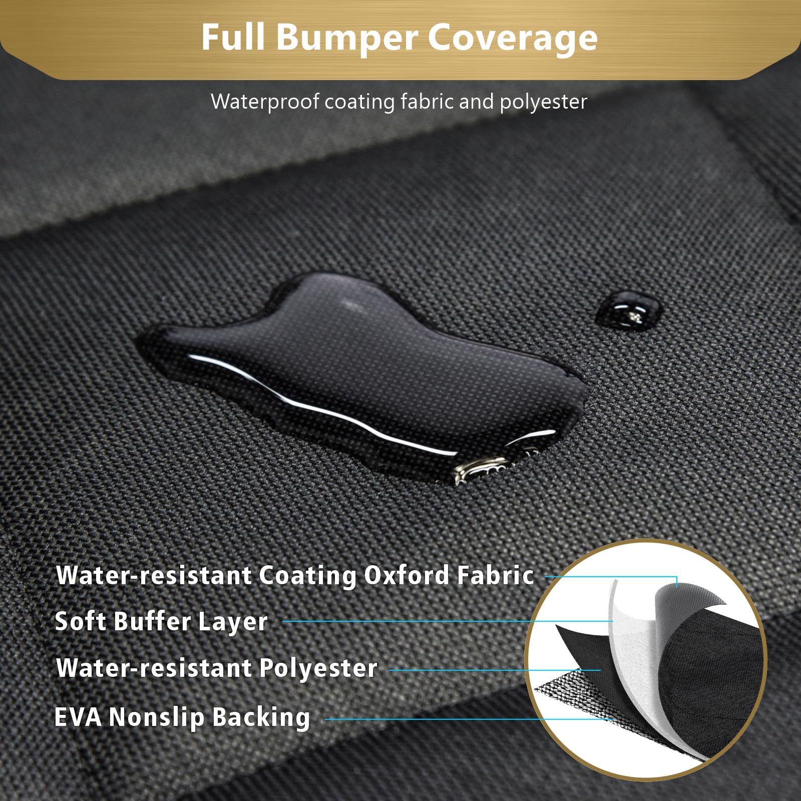 F-color SUV Cargo Liner is quilted and padded for added comfort on journeys.