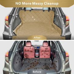 F-color SUV Cargo Liner water-resistant layers guard against spills and muddy paws.