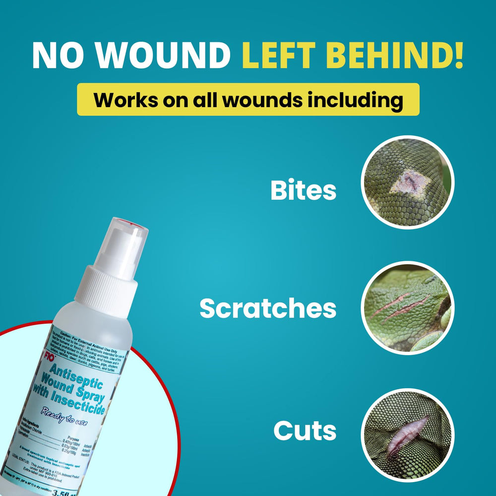 Compact F10 wound spray bottle displayed for easy storage and travel.