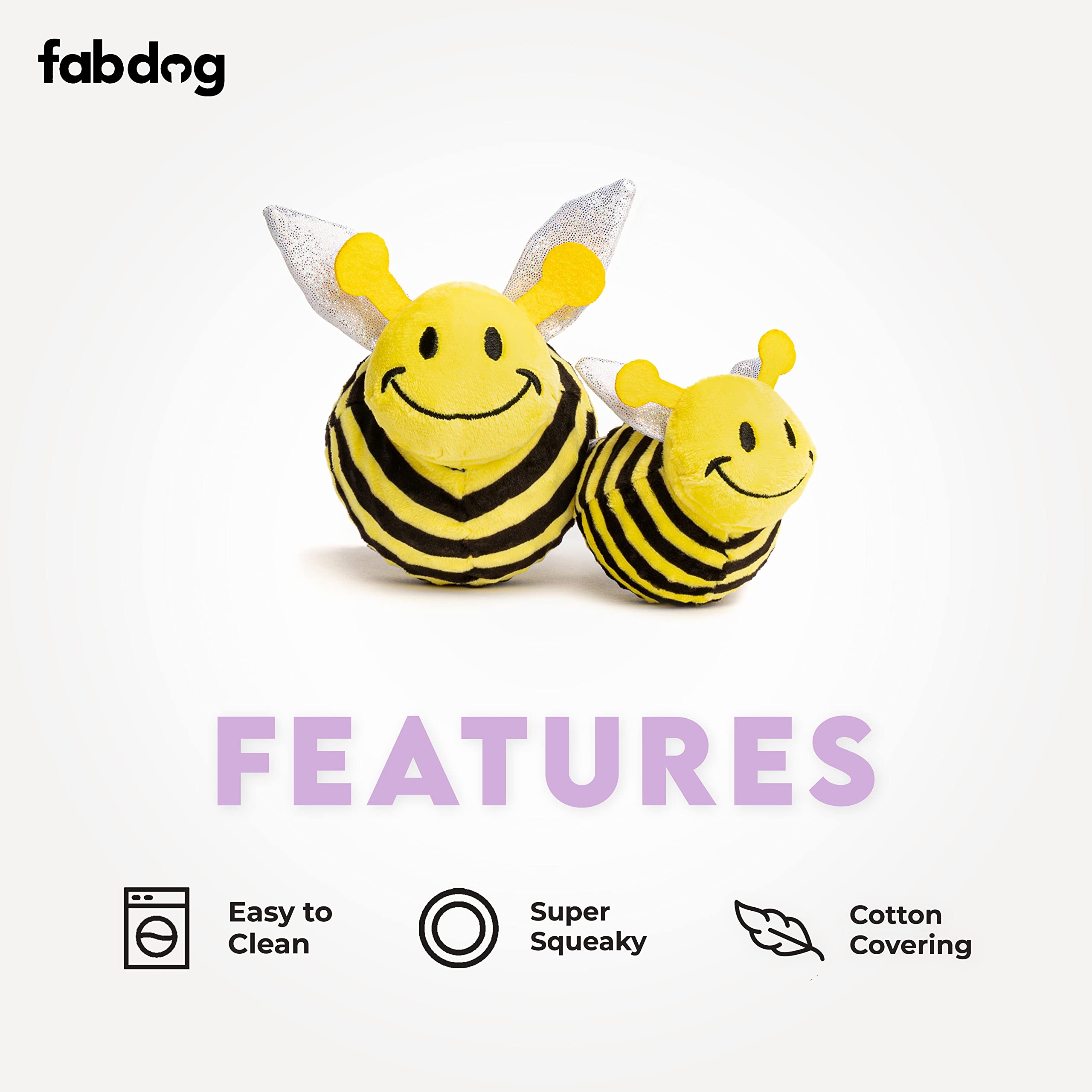 Fabdog Bumble Bee Faball design in action boosts interactive toy time for dogs.