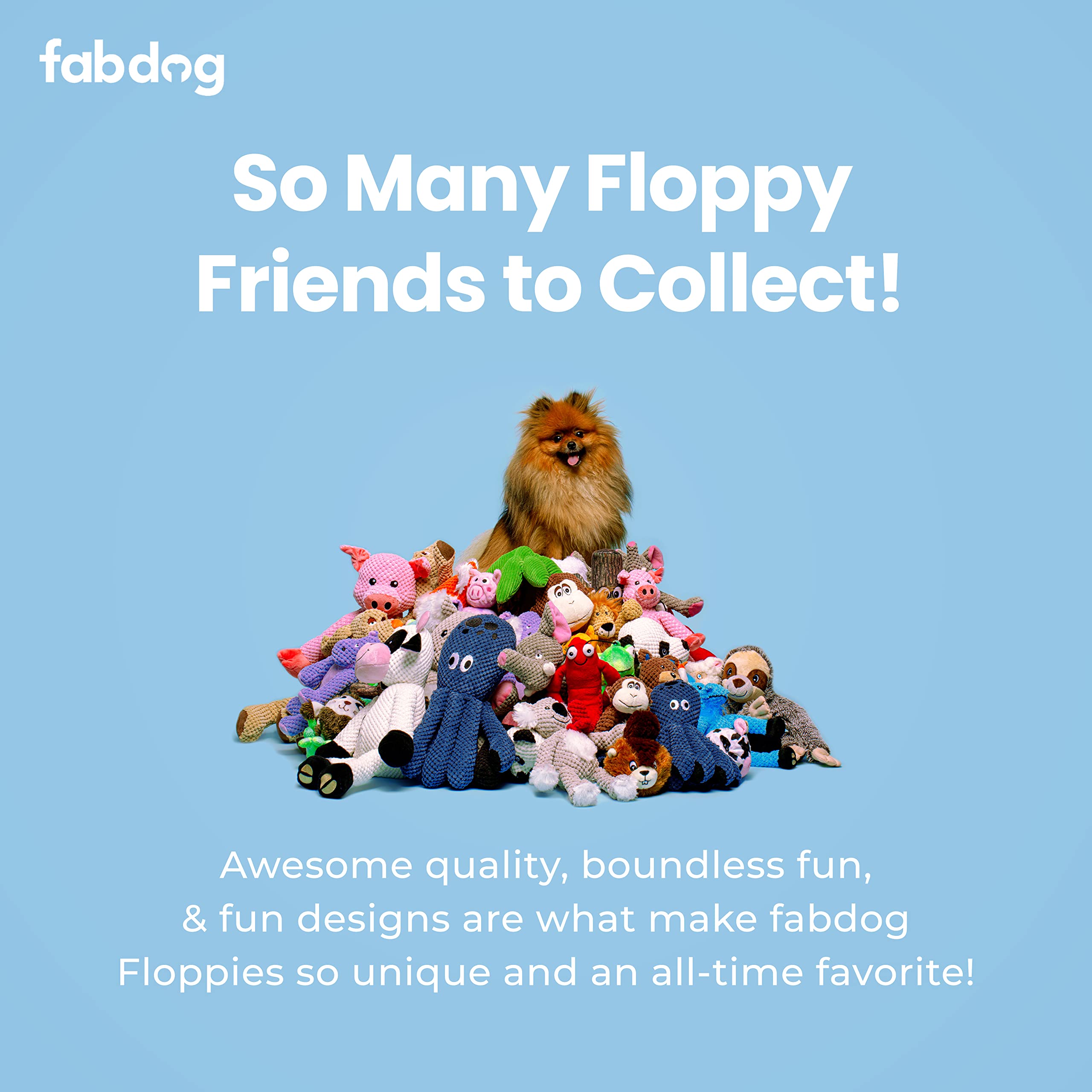 Fabdog Floppies Cow Toy bright colors attract dogs during playtime