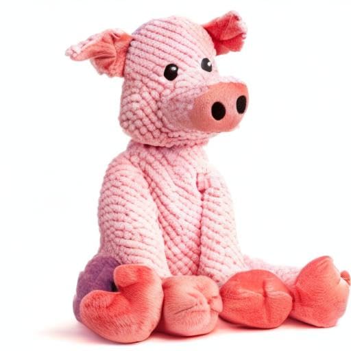Fabdog Floppy Pig Toy packaging image demonstrates included features