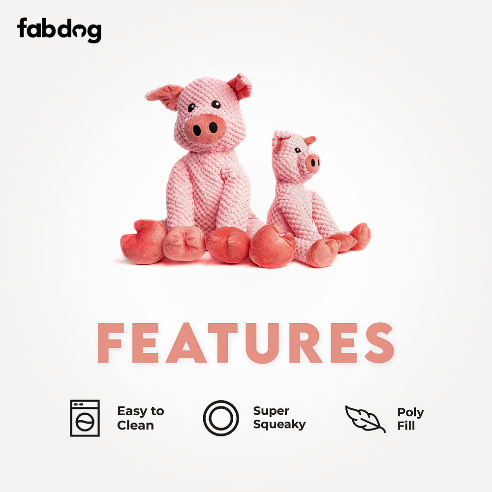 Fabdog Floppy Pig Toy squeaker closeup reveals up to five squeakers for engagement