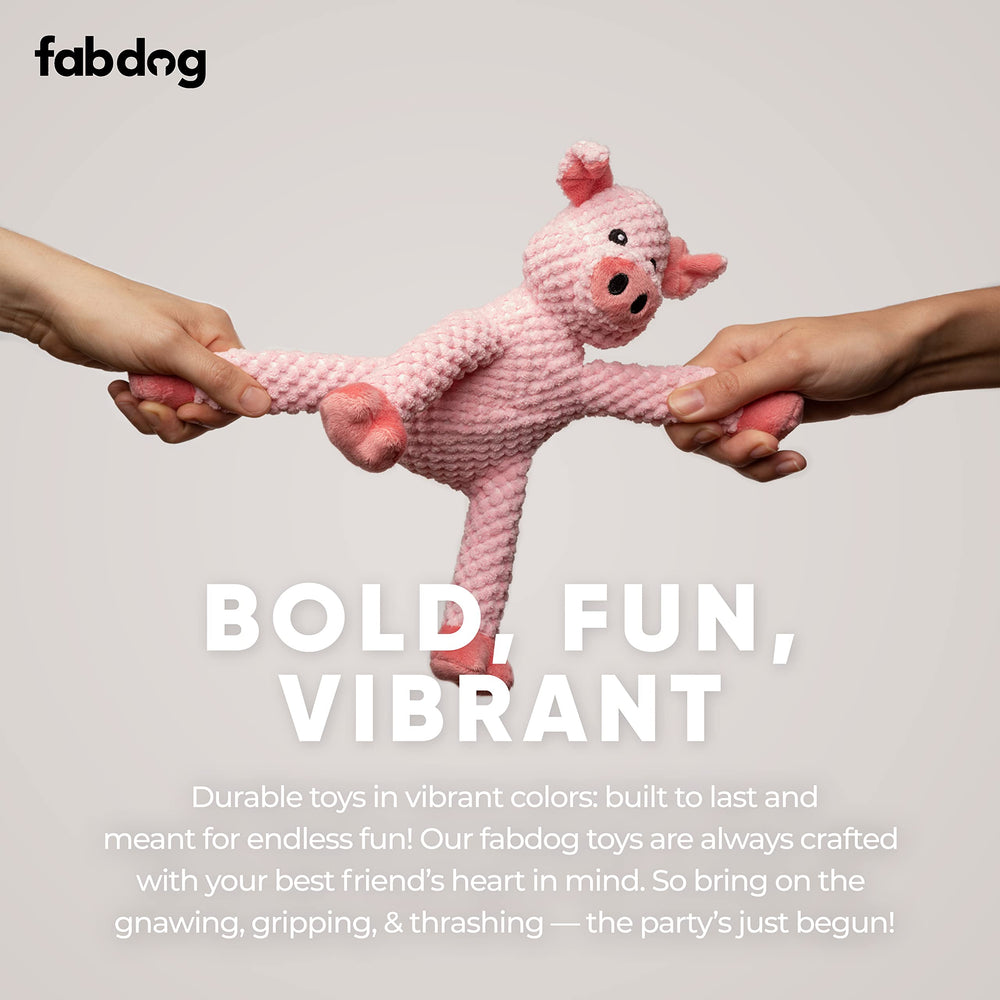 Fabdog Floppy Pig Toy washable detail highlights easy cleaning with soap and water