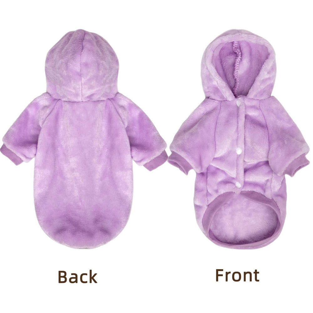 FABRICASTLE dog hoodie light purple side view ideal for daily walks