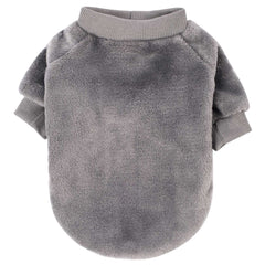 FABRICASTLE small dog sweater blue front view — bright color for stylish winter outings