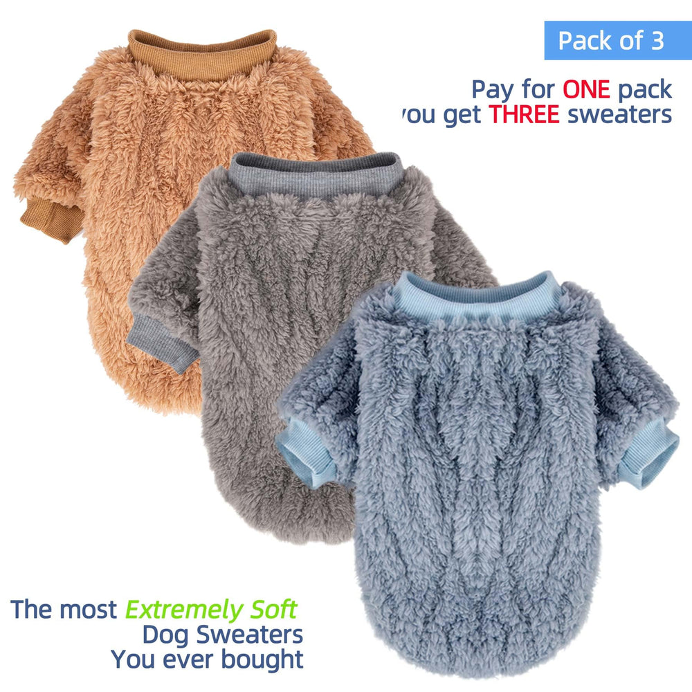 FabricCastle dog sweater gray worn by a small dog for chilly days.