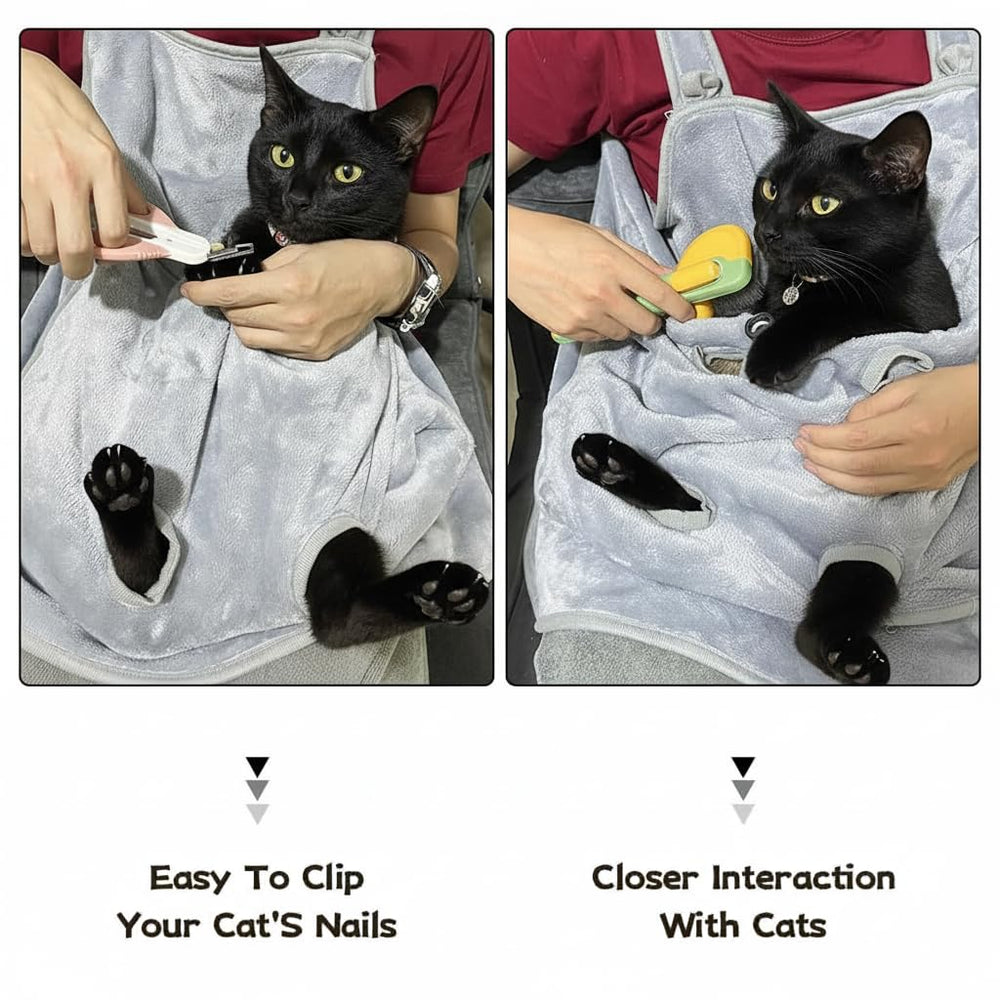 Facailaifu Cat Apron Adjustable Drawstring demonstrates customizable fit for different cats