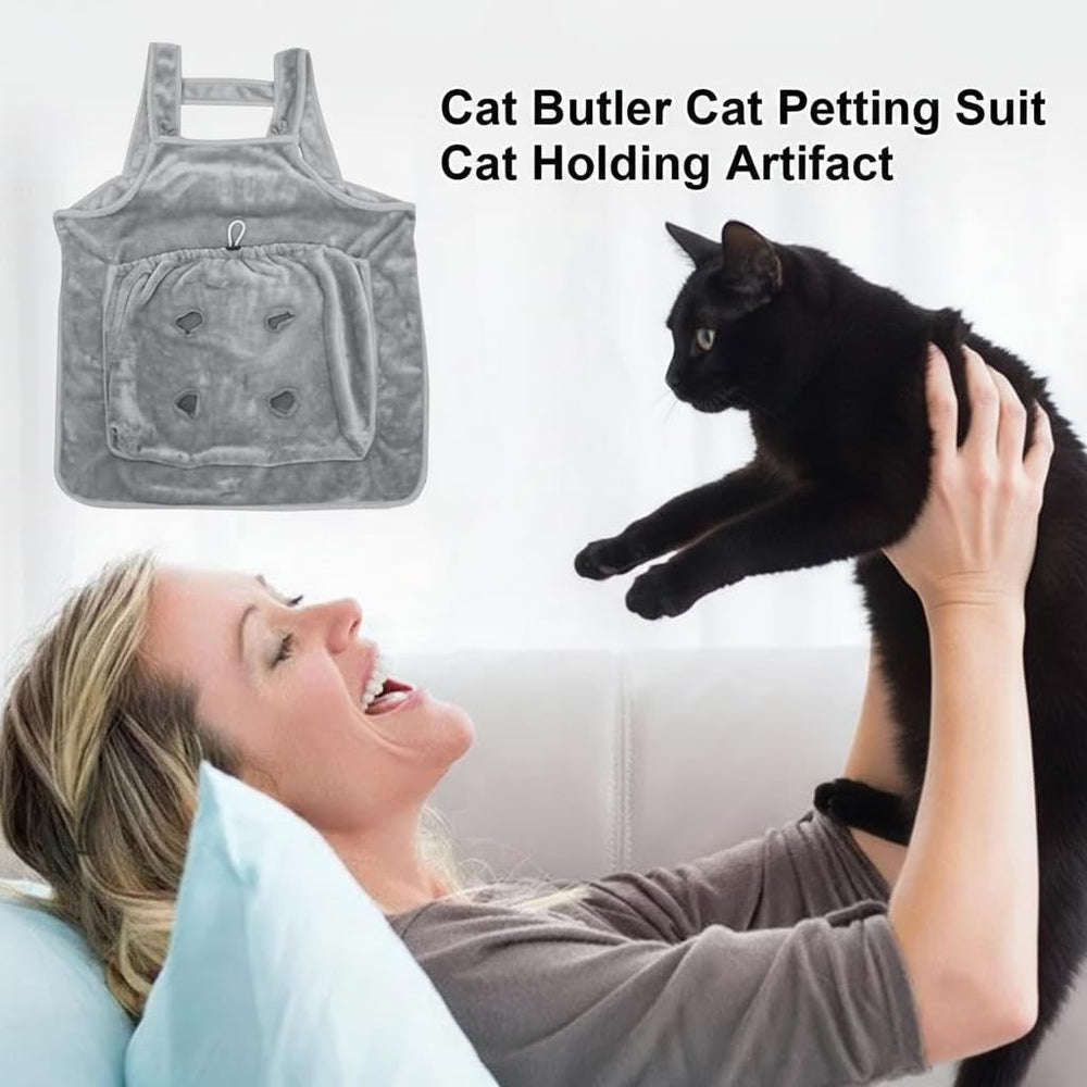 Facailaifu Cat Apron Carrier interior view highlights cosy velvet lining for pet comfort