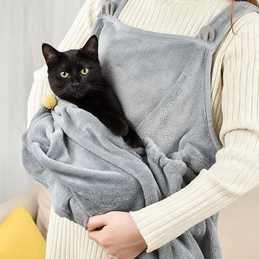 Facailaifu cat apron size-weight-guide helps fit up to 7.5 kg.