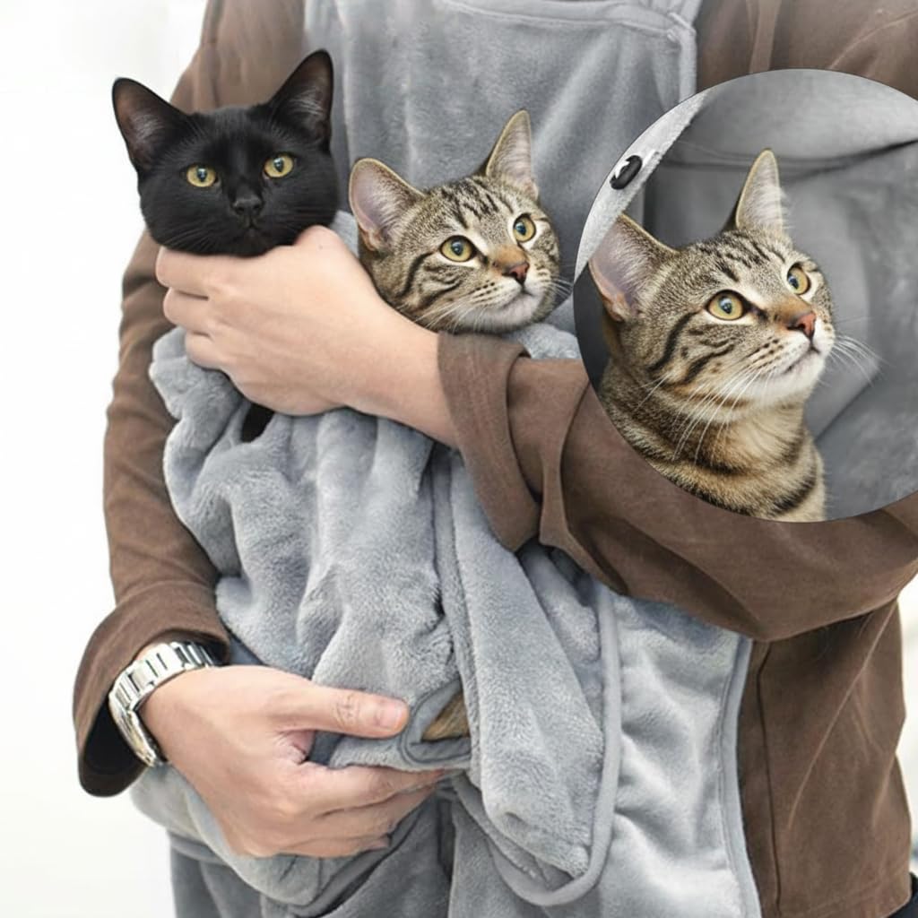 Facailaifu cat apron washable-easy-clean stays hygienic between uses.