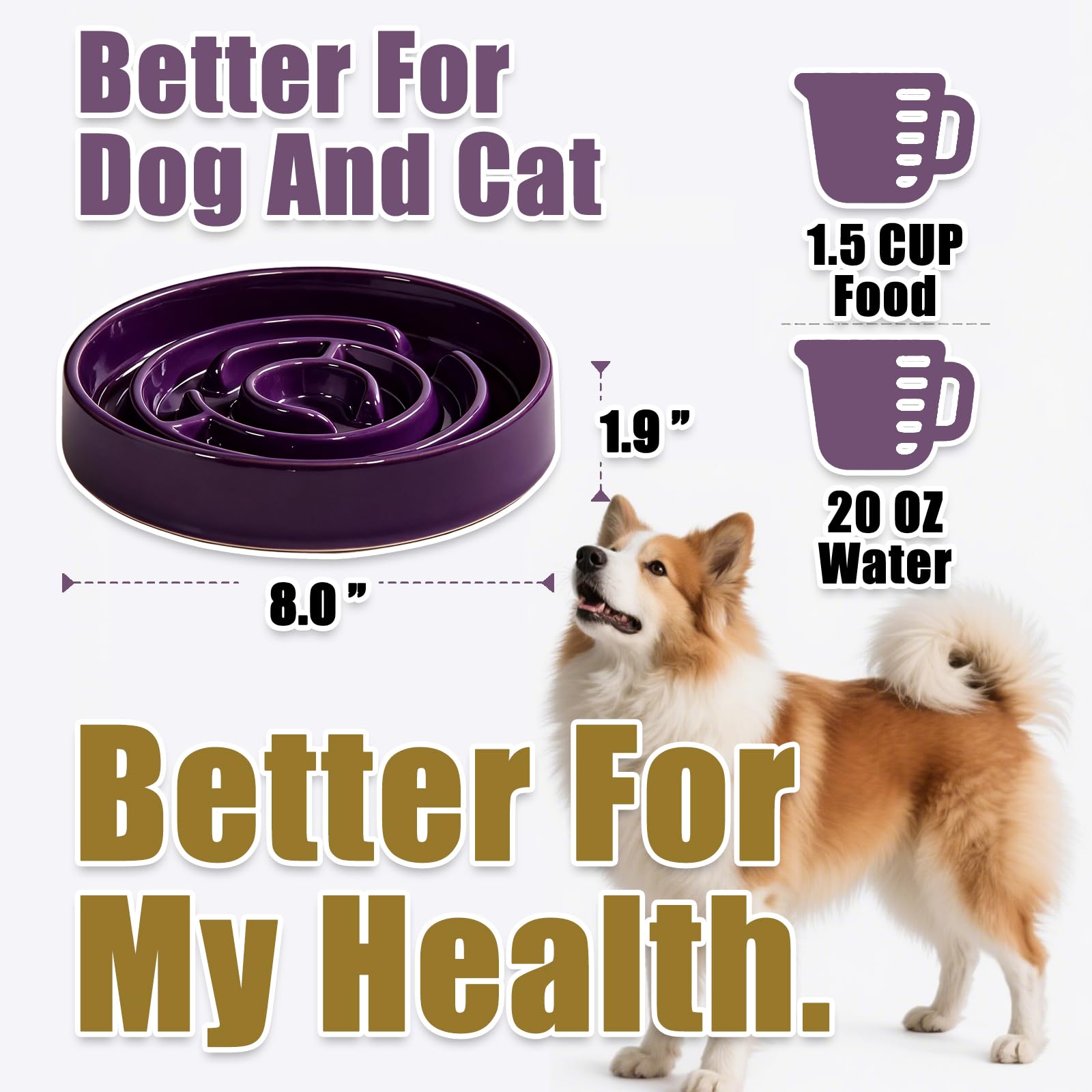 Facdiary anti-slip base keeps dog bowl steady during meals