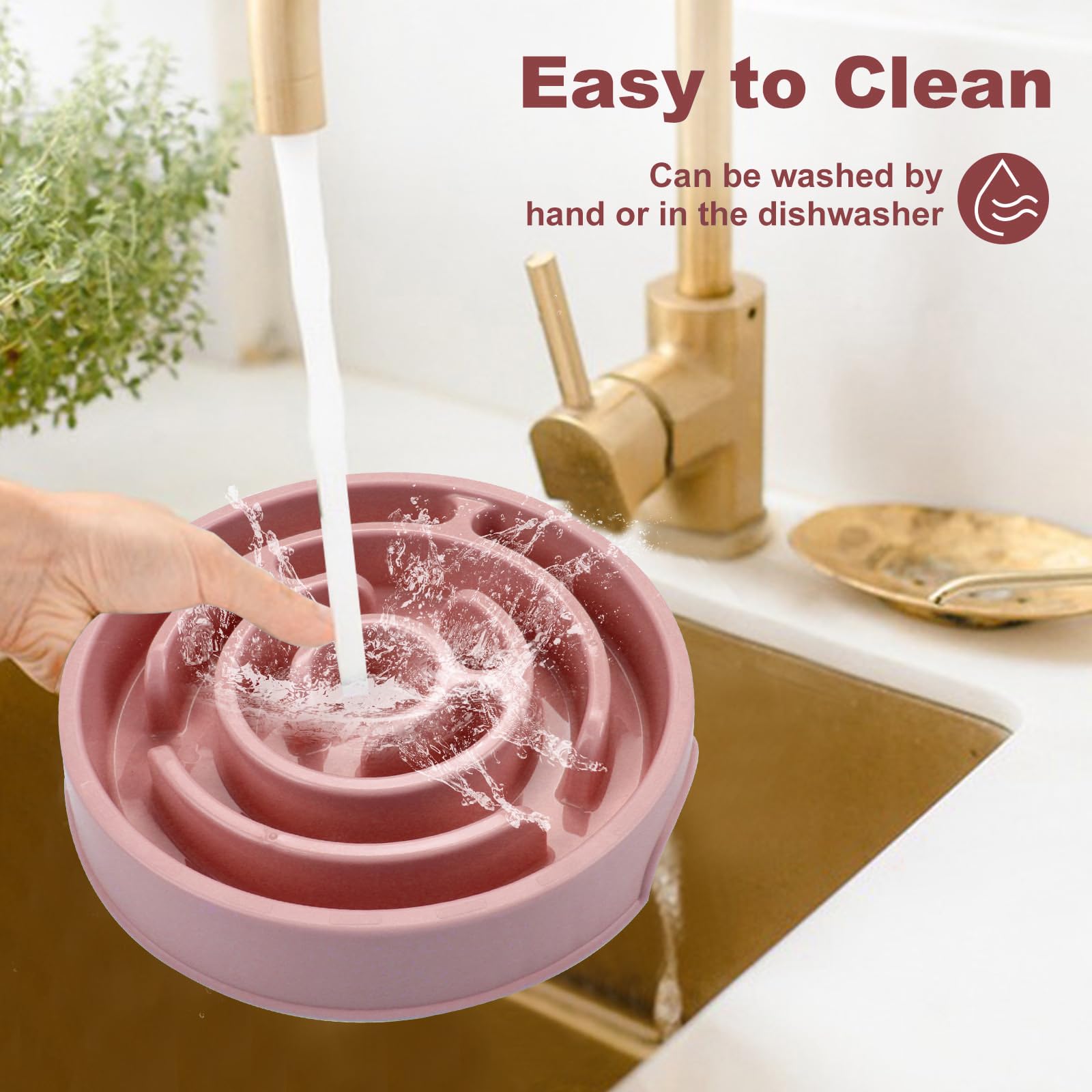 Facdiary dishwasher-safe bowl cleans quickly after meals.