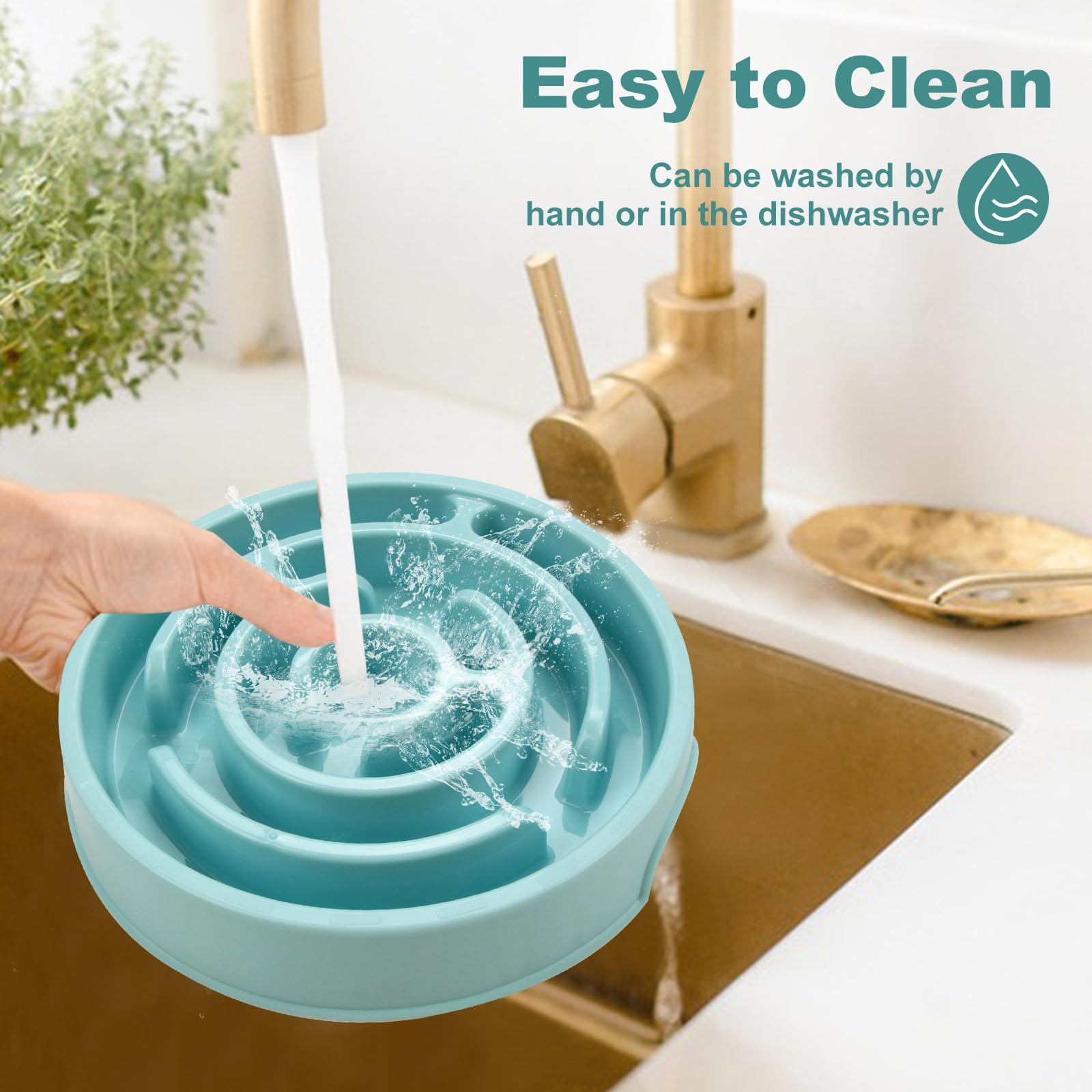 Facdiary slow-feeder bowl available in multiple sizes for all breeds.