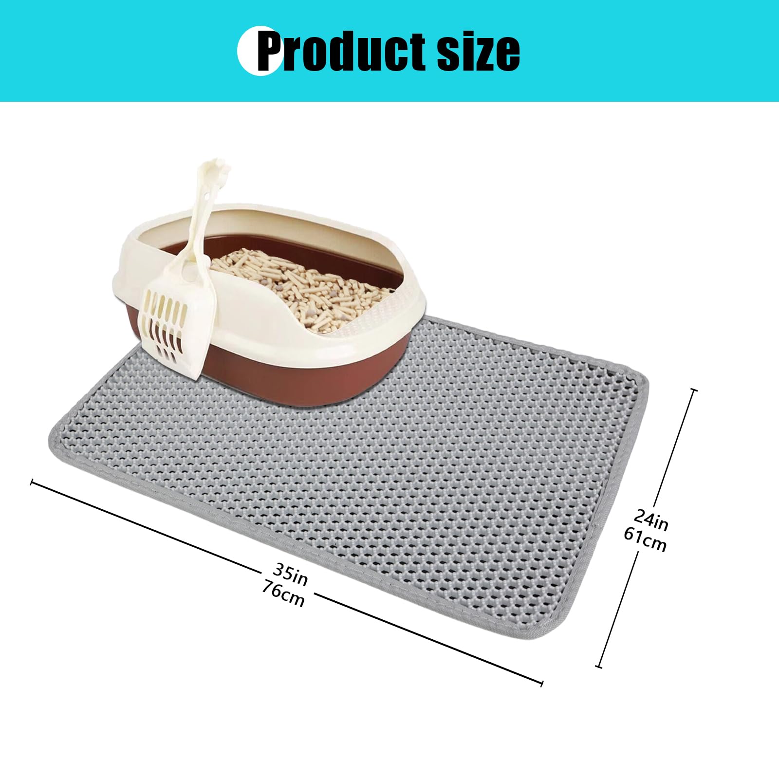 FADEYJ cat litter mat EVA material soft and non-toxic for paws