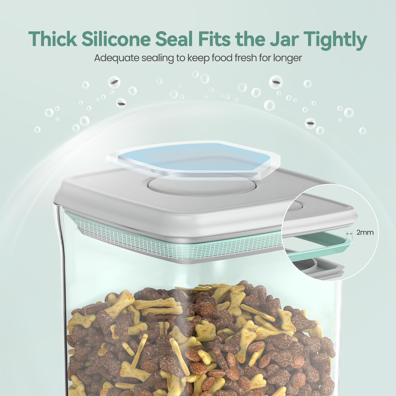 FAFAFLYER pop-treat jar stackable design saves pantry space and organizes