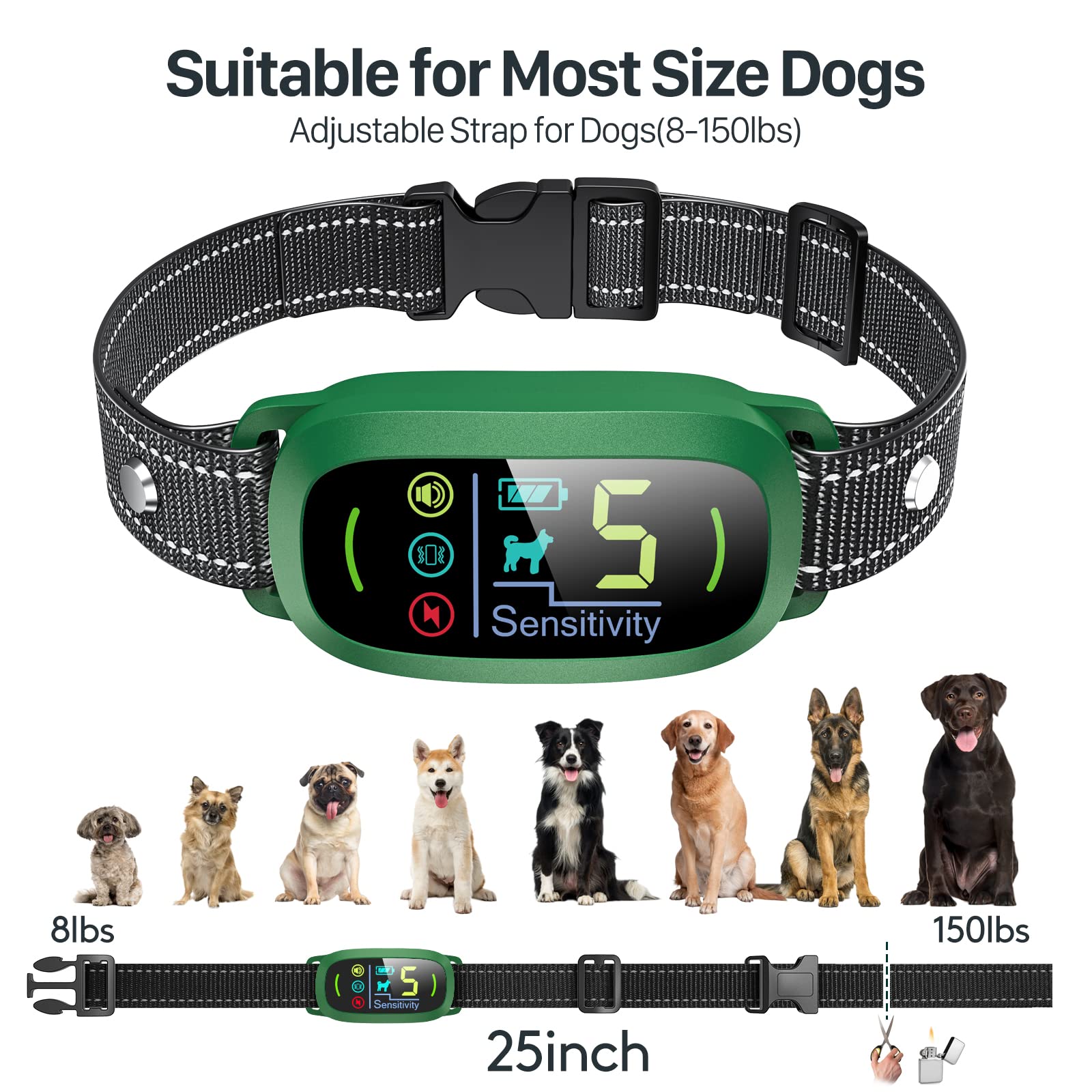 FAFAFROG Bark Collar weight-light design supports comfortable all-day wear