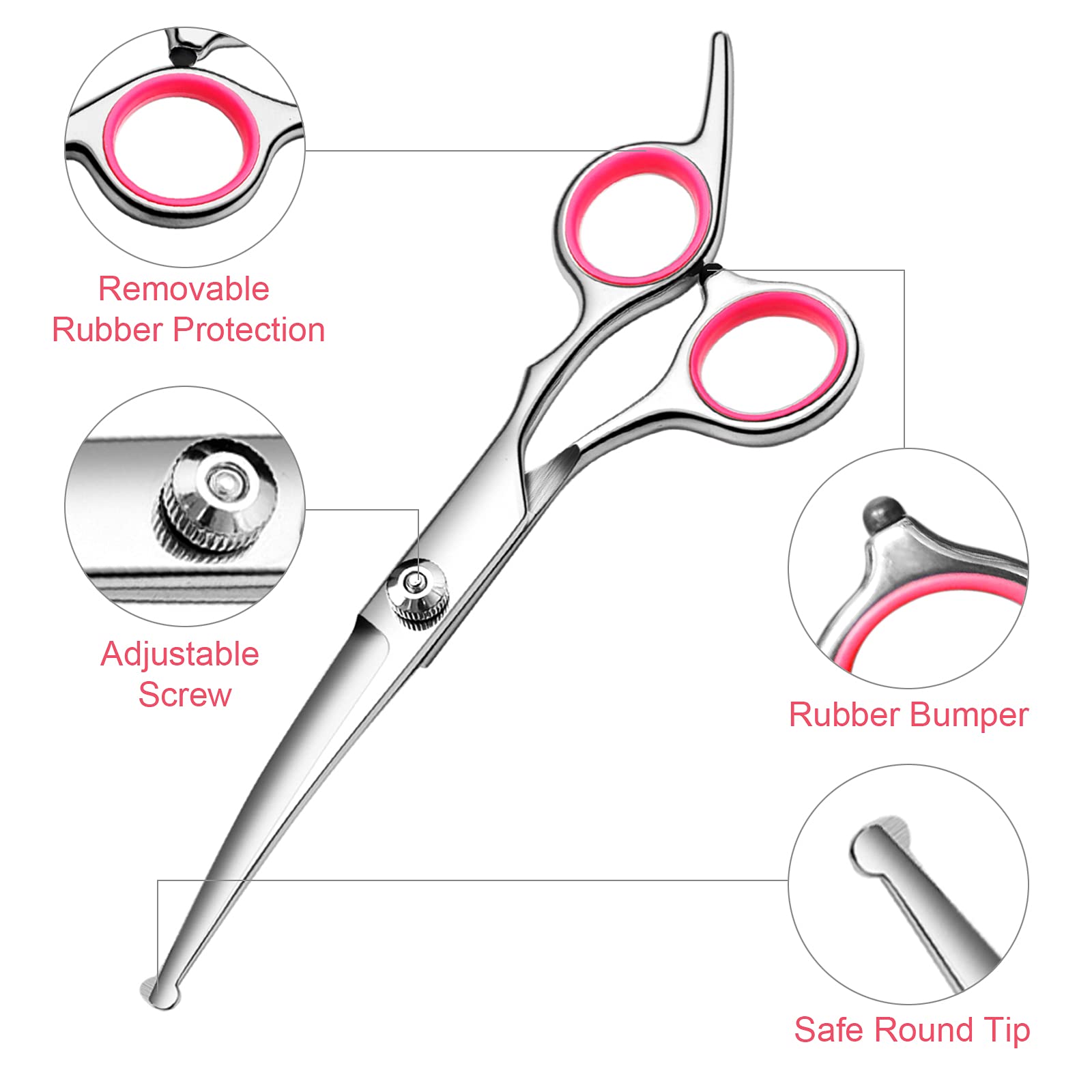 FAIGEO thinning scissors 6.5-inch designed for even thinning along the coat