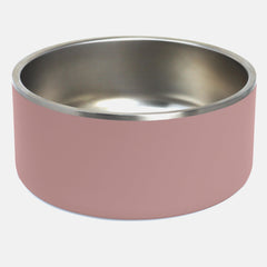 Fairview Essentials Durango insulated dog bowl pink top view keeping water cool outdoors