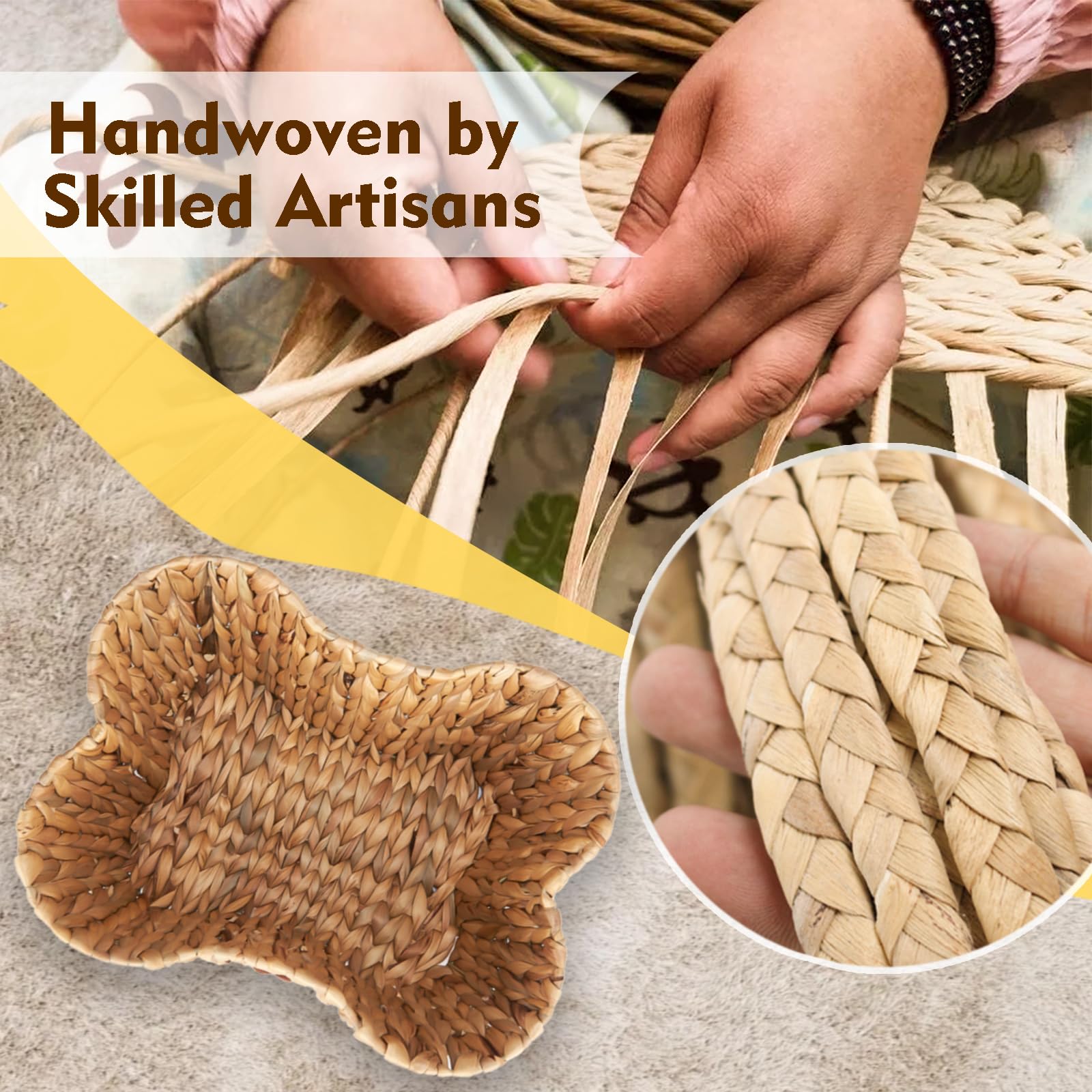 FairyHaus handcrafted artisan quality basket delivers unique character.
