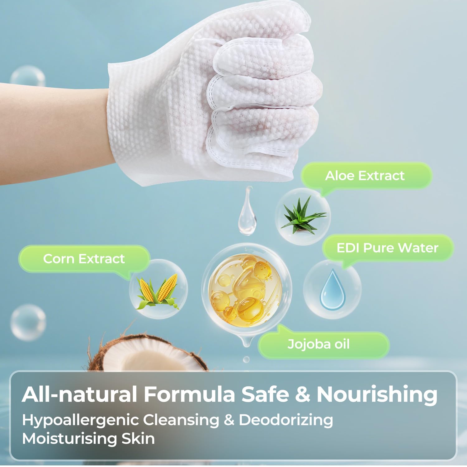 Falatong Pet Glove Wipes individually wrapped keeps wipes fresh on the go.