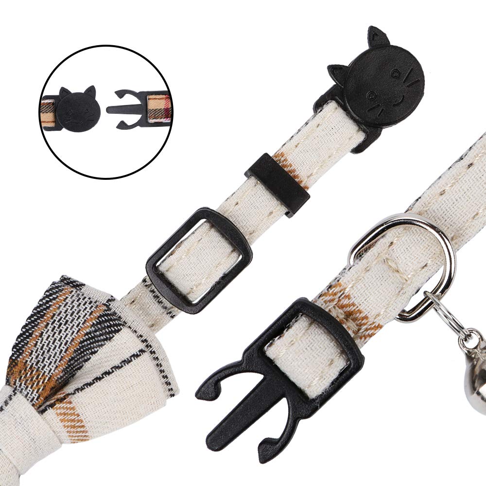 Faleela adjustable cat collar fits necks 7.5 to 10.8 inches