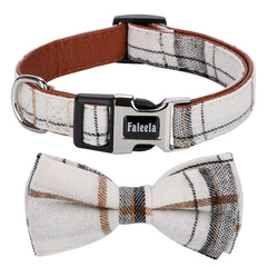 Faleela bowtie collar side view demonstrates comfortable daily wear.
