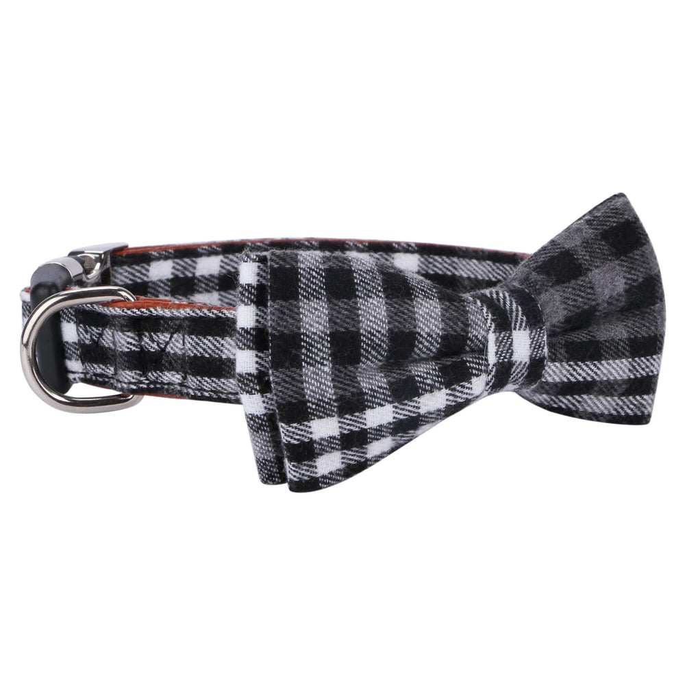Faleela Bowtie Dog Collar adjustable size for a secure, comfortable fit on active dogs.
