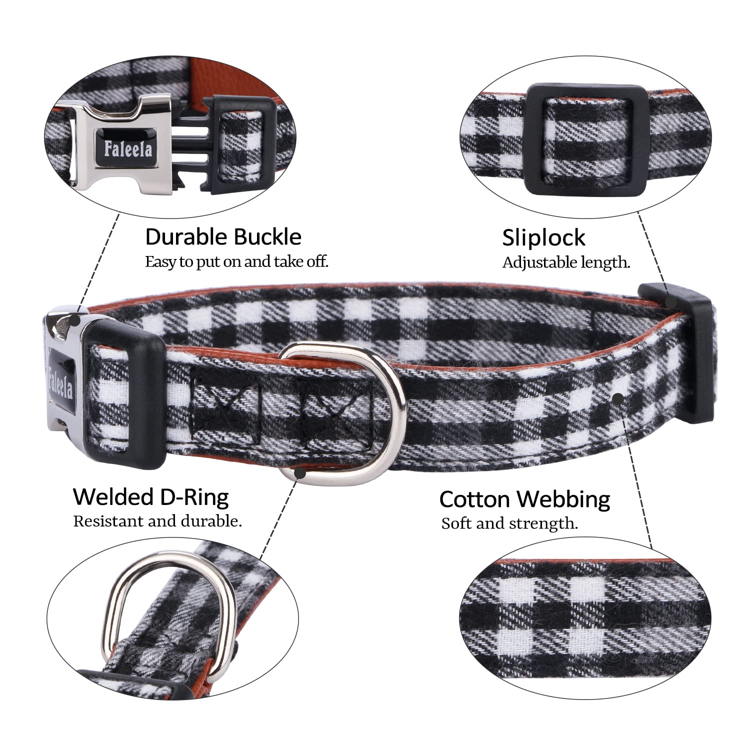 Faleela Bowtie Dog Collar detachable bow tie for easy customization and quick changes during outings.