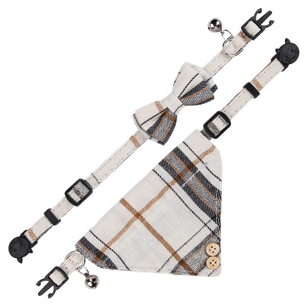 Faleela cat collar with bandana triangle scarf design for playful outings
