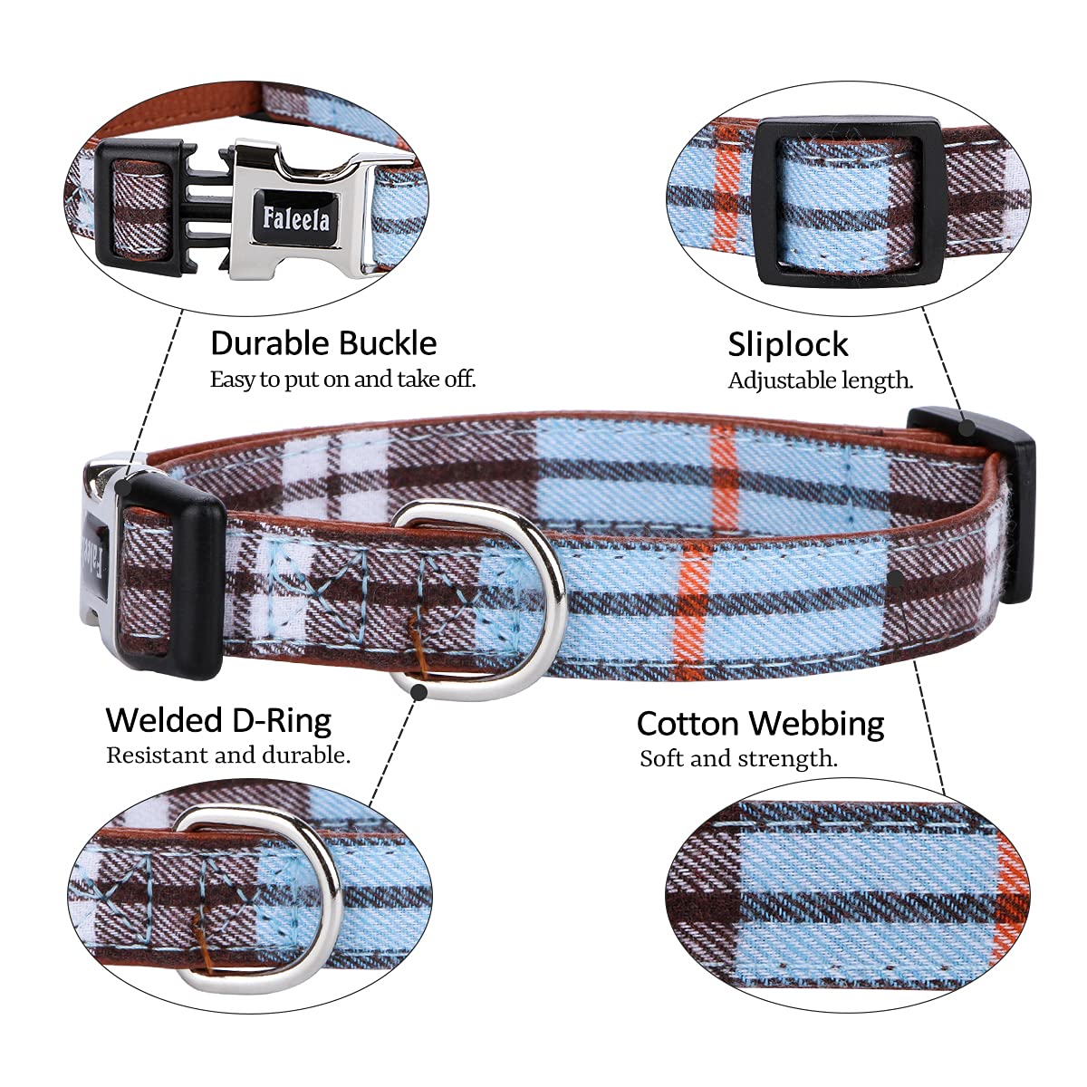 Faleela detachable bowtie collar with elastic attachment enables easy sizing and versatile styling