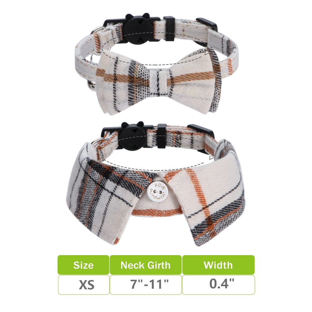 Faleela two-pack cat collar set offers daily outfit variety.