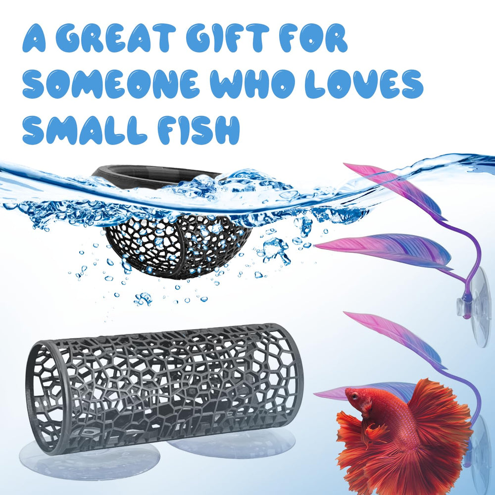 FALESHOS Betta aquarium decor kit boosts curiosity and playtime.