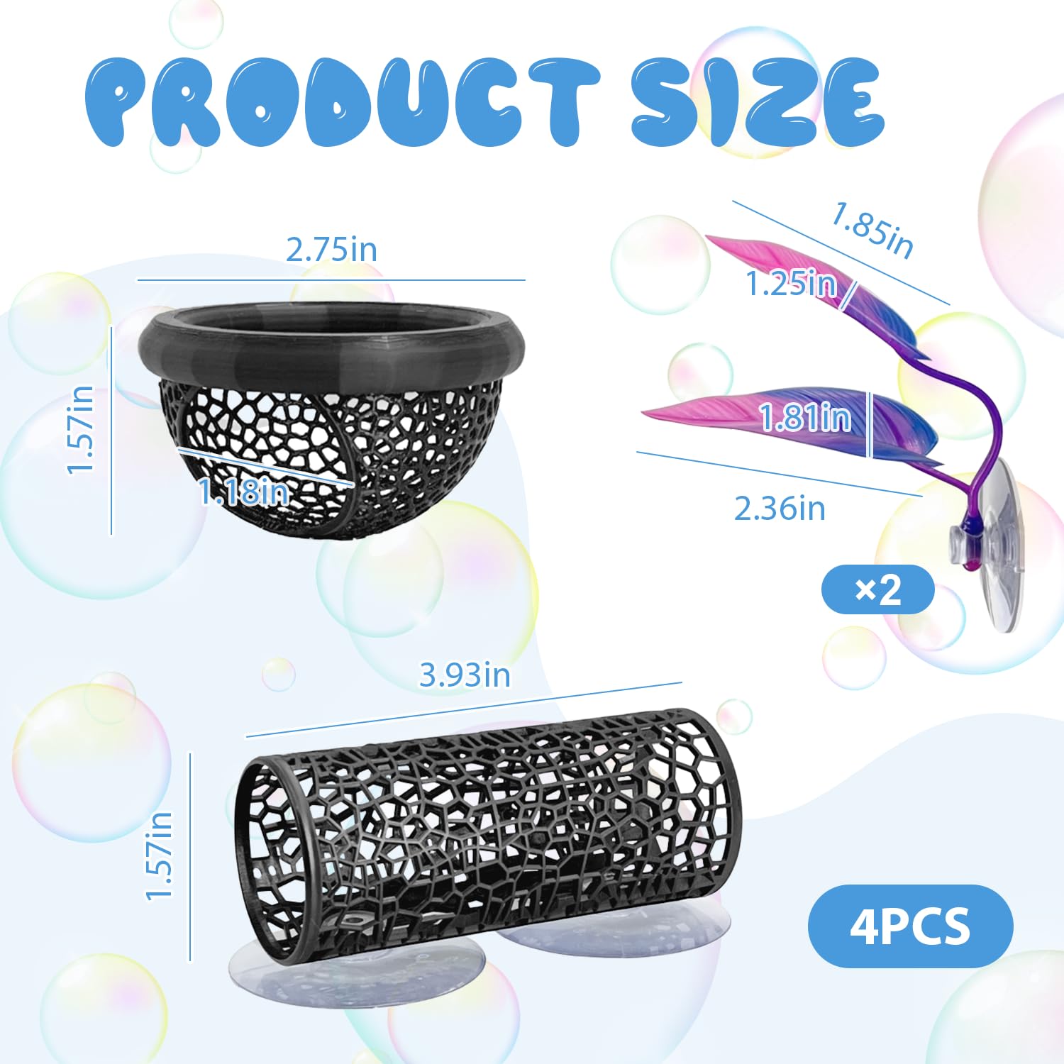 FALESHOS Betta tunnel with suction cups enables flexible placement and safe exploration.
