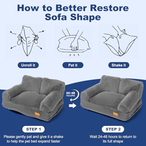FAMIDGE cat couch bed washable cover emphasizes durable, repeat-clean convenience