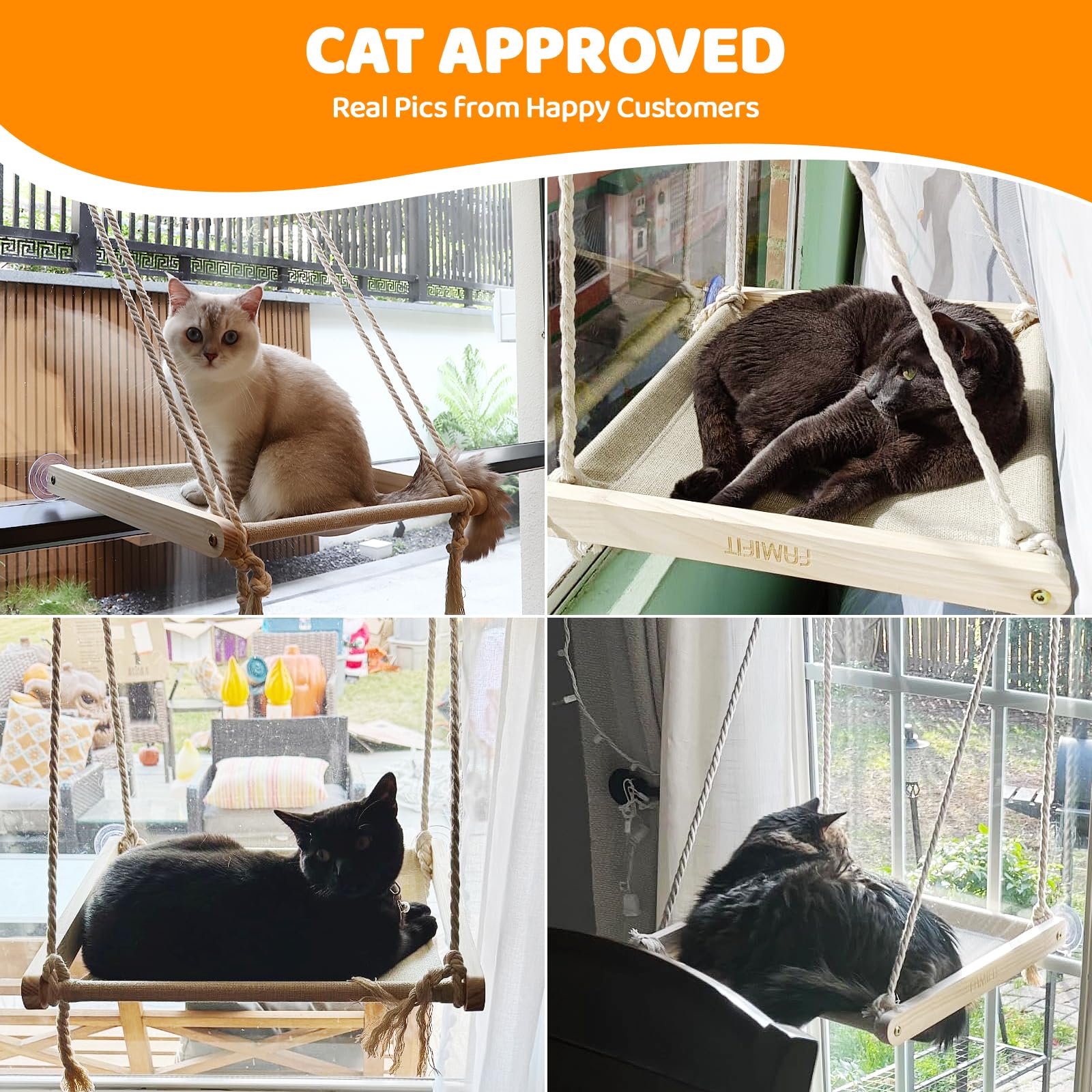 Famifit Cat Window Perch 360 sunbathing view with natural light and warmth