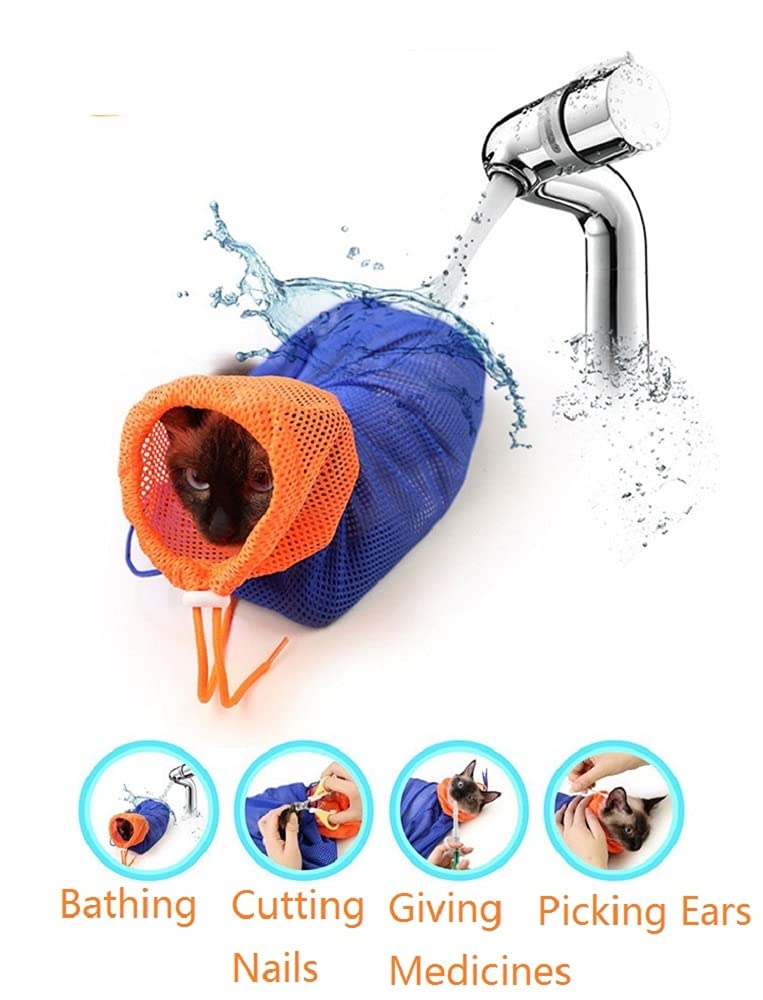 FAMOORE Cat Grooming Bag offers scratch and bite-resistance for safer handling.