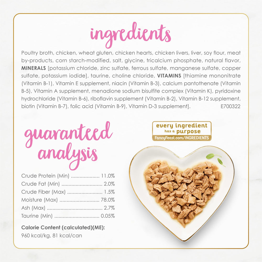 Fancy Feast adult nutrition with vitamins and minerals supports daily wellness