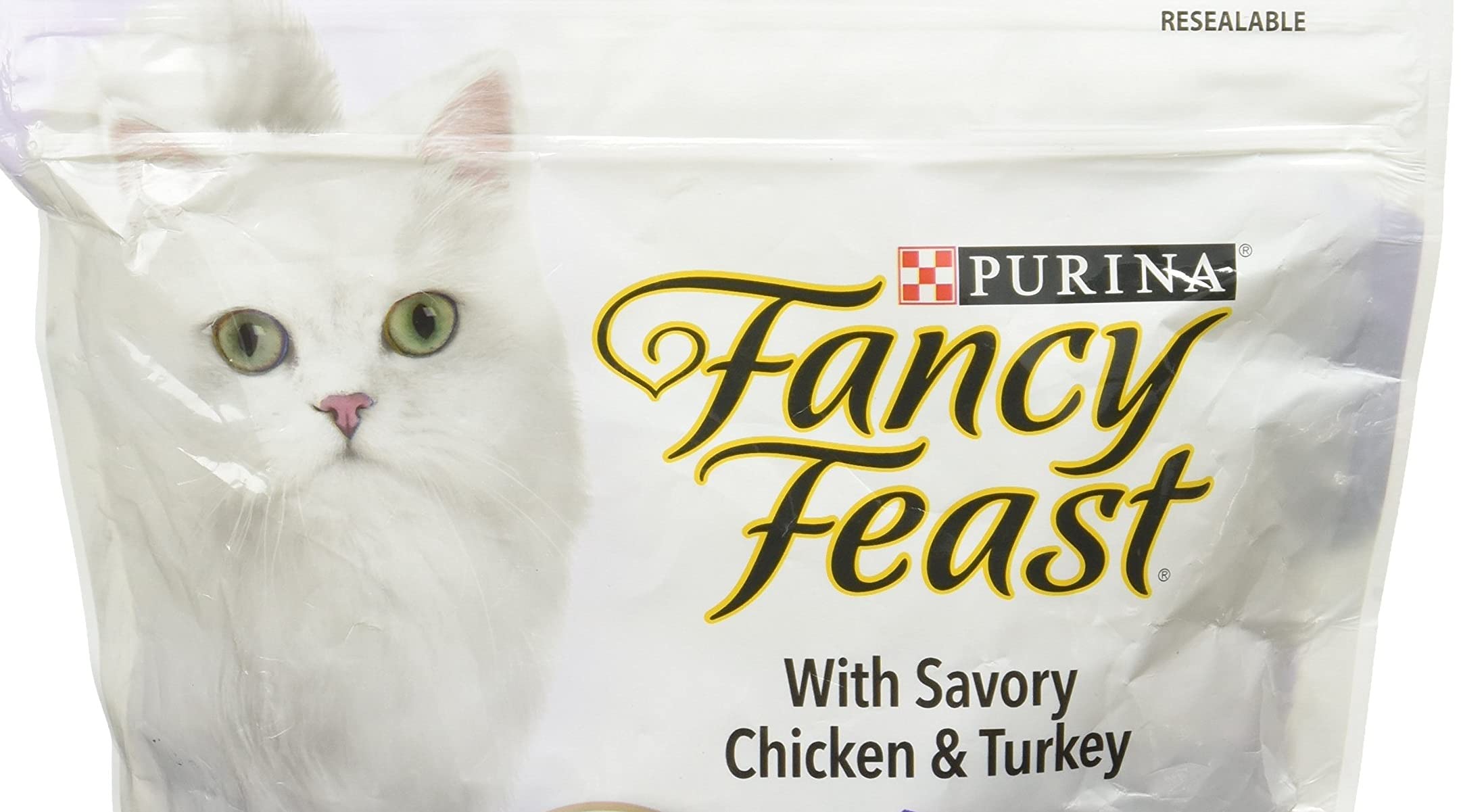 Fancy Feast Cats Gourmet crunchy morsels close-up showcase vitamins and minerals for feline wellness.