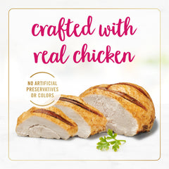 Label highlights real chicken as the main ingredient in Fancy Feast Pate.