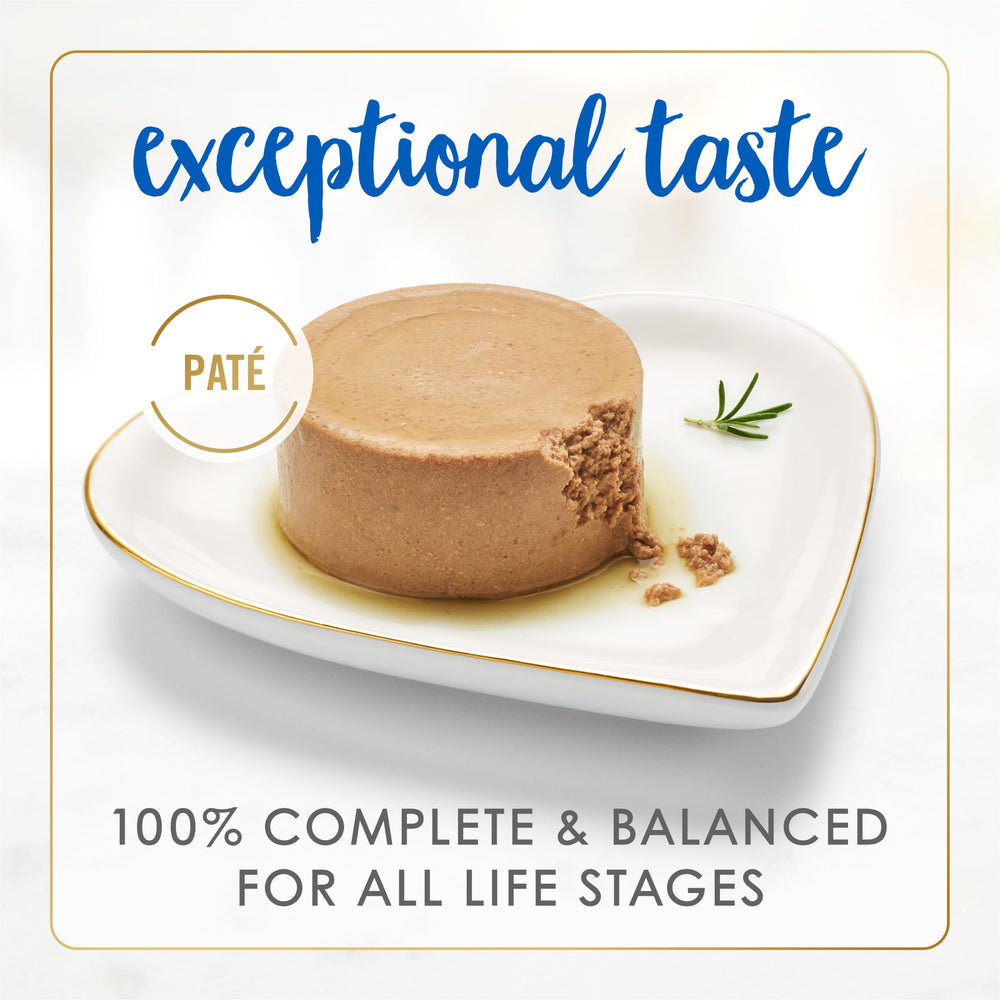 Fancy Feast Classic Pate Ocean Whitefish and Tuna ingredients closeup highlighting real fish.
