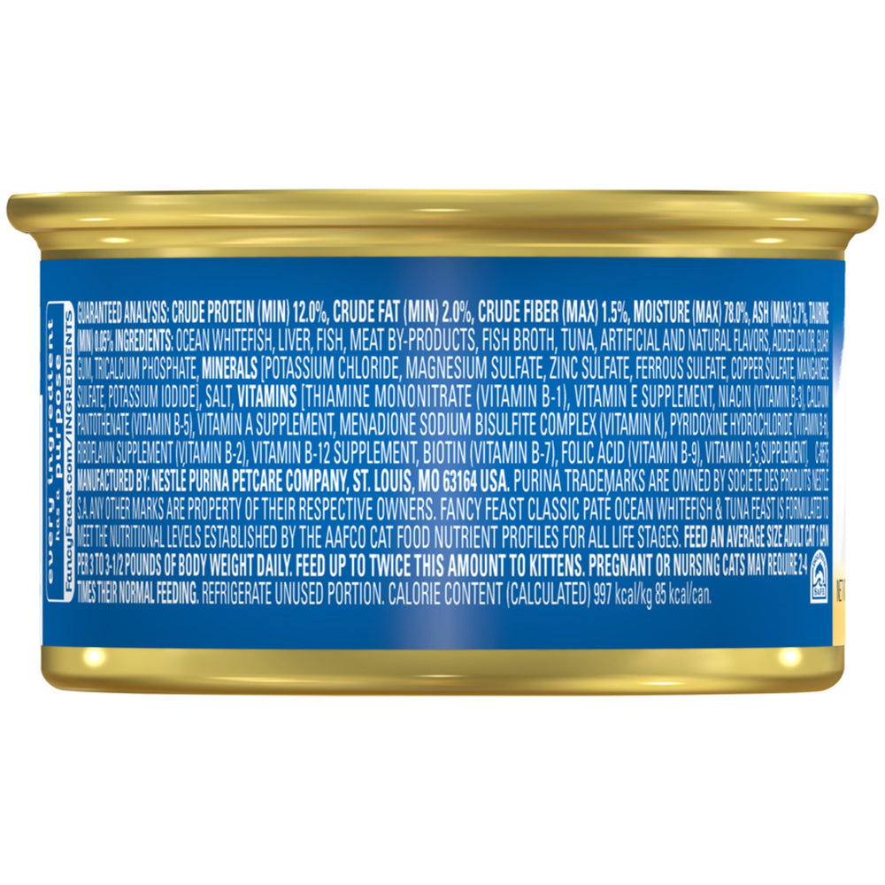 Fancy Feast Pate uses real ocean whitefish as top ingredient.