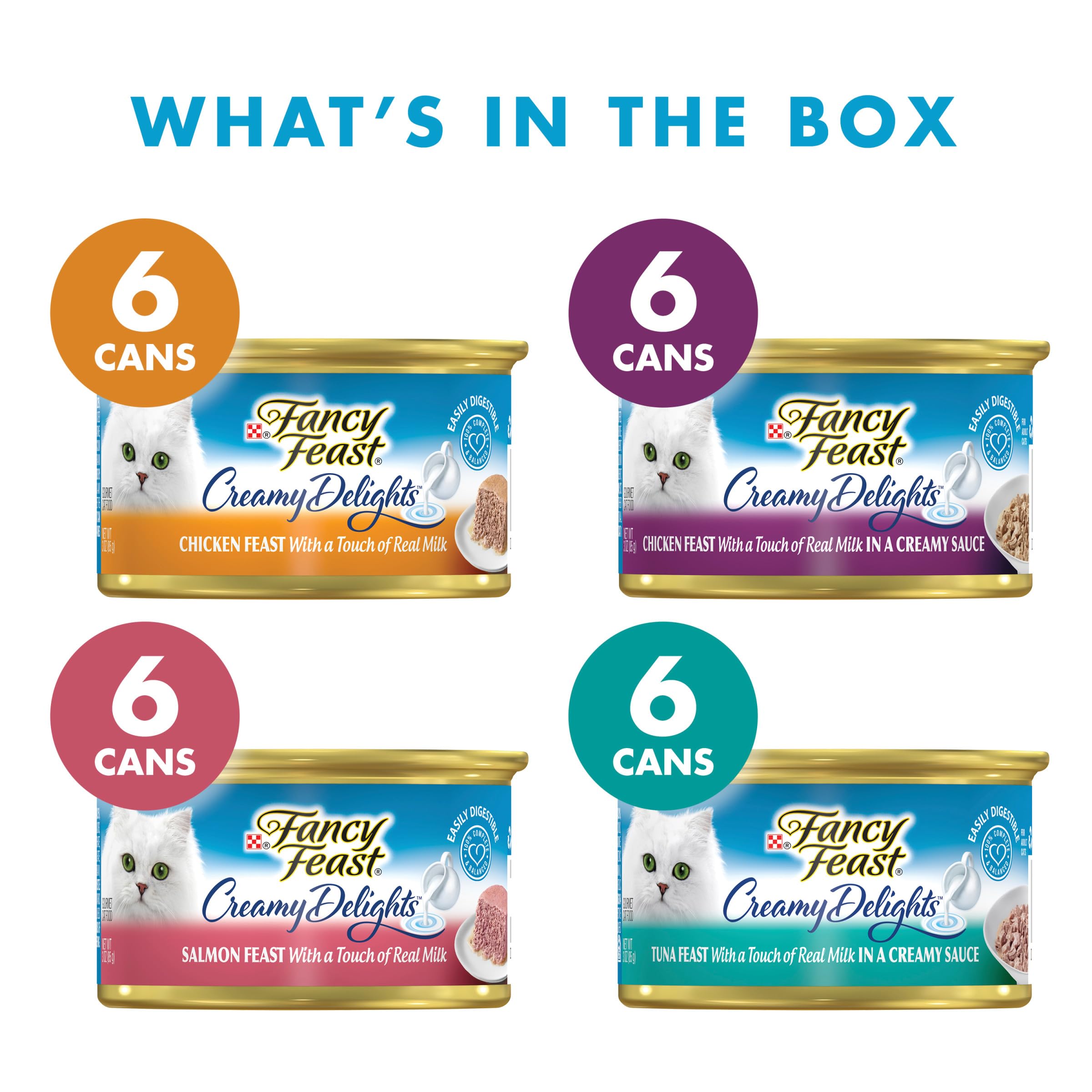 Fancy Feast Creamy Delights chicken diced can adds texture variety for cats