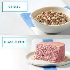 Fancy Feast Creamy Delights salmon pate can delivers creamy texture and moisture